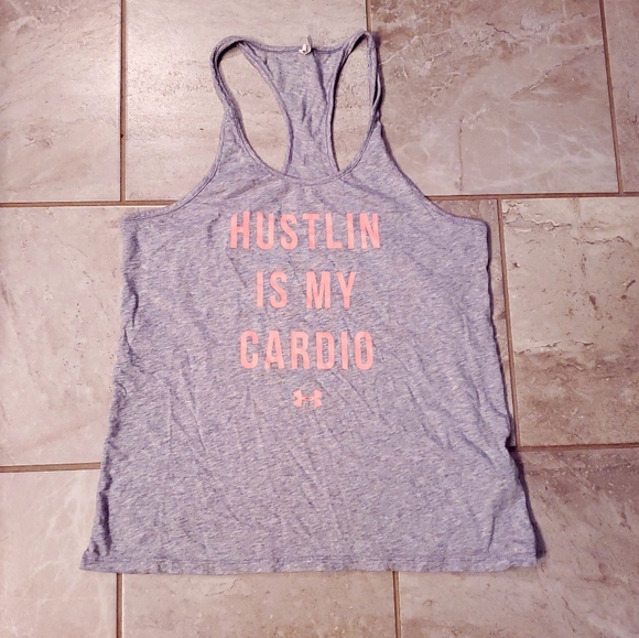 Under Armour Tops - Under Armour Heat Gear Gray Workout Gym Tank L